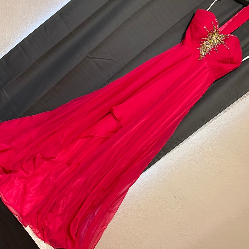 Beautiful raspberry red prom dress. Size 2